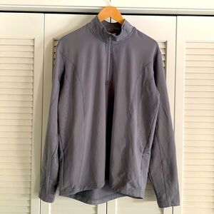 Elevate Caltech Knit Quarter Zip Jacket Men’s Steel Grey Pullover Size Large